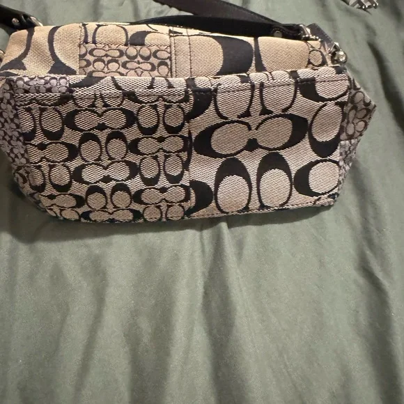 Coach Signature Canvas Satchel and Wristlet Set in Tan and Black Vintage Bundle! - Picture 4 of 8